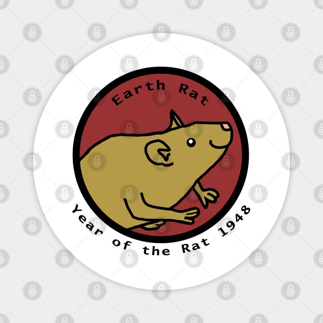 Year of the Rat 1948 76th Birthday Magnet by ellenhenryart